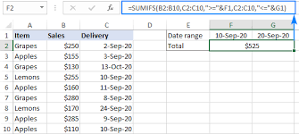 how to use sumif function in excel with