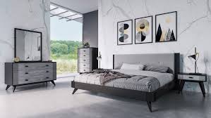 How to setup a zinus dark gray upholstered square stitched queen sized platform bed and review. Nova Domus Panther Contemporary Grey Black Bed
