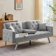Convertible Futon Straight Sofa