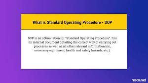 standard operating procedure sop