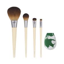five makeup brush and makeup sponge kit