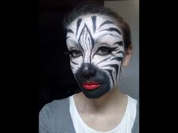 makeup tutorial face painting zebra
