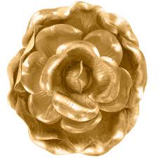 gold flower adhesive wall decor large