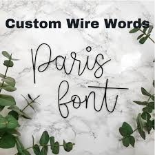 Wire Word Wall Art Any Word E Or