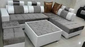 wooden modern design l shape sofa set 8