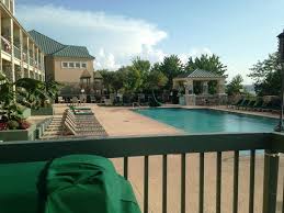 outdoor pool with table rock lake view