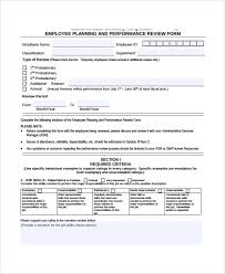 Restaurant Employee Evaluation Form Generic Yearly Review Example