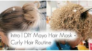 intro diy mayo hair mask curly hair