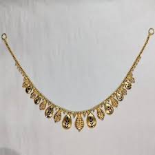 22k golden leaf design gold necklace 16g