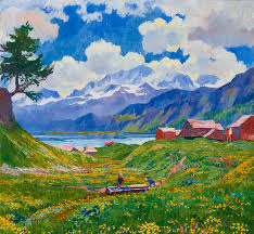 Spring Landscape Painting by Giovanni Giacometti - Pixels