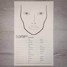 mac cosmetics face chart official paper