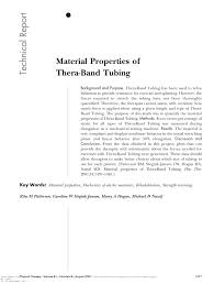 Pdf Material Properties Of Thera Band Tubing
