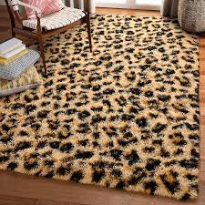 amearea fluffy leopard rug premium