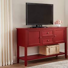 Chili Red Rectangle Wood Console Table