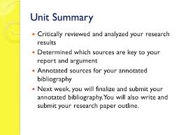 annotated bibliography research paper