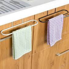 kitchen cupboard towel rack hanging