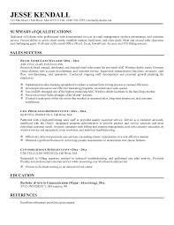 Resume Summary Examples For Sales Manager Resumes Executive Business