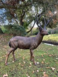 Solid Bronze Stag 131cm Male Deer Art
