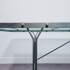 Vintage Dining Table With Grey Metal