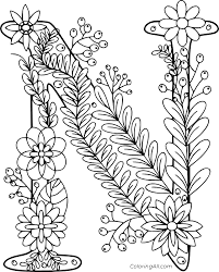 Color online with this game to color letters and numbers coloring pages and you will be able to share and to create your own gallery online. Beautiful Letter N Coloring Page Coloringall