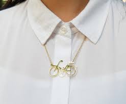 Bicycle Necklace Icon Jewelry Cyclist
