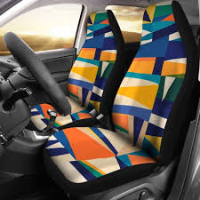 Cream Clover Pattern Car Seat Covers