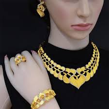 gold plated jewelry sets for women