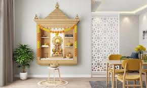 wall mounted mandir designs for home