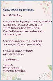 wedding invitation messages to boss