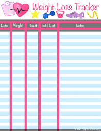 Valid Weight Tracker Printable Fun Weight Loss Chart Weekly