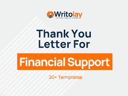 financial support appreciation letter