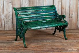 original cast iron and slatted garden bench