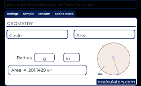 circle calculator radius