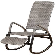 outsunny pe rattan foldable recliner