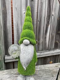 solar garden moss gnome i outdoor