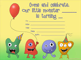 Little Monsters Birthday Invitation Template Free Printable