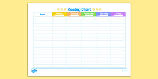 Week Reading Chart Week Reading Chart Read Reaching