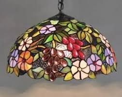 Stained Glass Hanging Light Fixture For