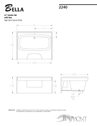 2240 Bella 54 Garden Tub With Step