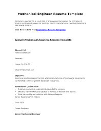 Resume Objective For Mechanical Engineering Student Free Resume