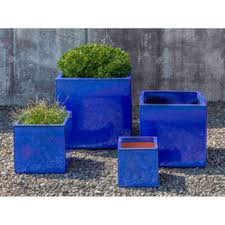 obsit square planter riviera blue