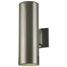 Westinghouse 2 Light Polished Graphite On Steel Cylinder Outdoor Wall Lantern Sconce 6797500 The Home Depot