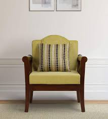 Buy Elegant Solid Wood 1 Seater Sofa In