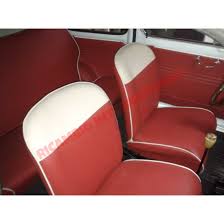 Red Ivory Seat Covers Set Classic