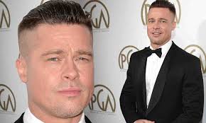 Super haircut men undercut brad pitt fury 53 ideas. Brad Pitt Reveals His New Hairstyle Is For A Movie As He Playfully Threatens To Kiss Steve Mcqueen At Pgas Daily Mail Online