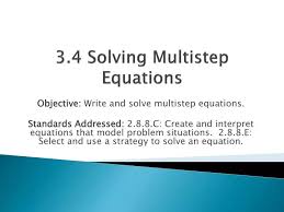Ppt 3 4 Solving Multistep Equations