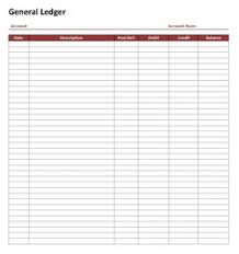 General Ledger Sheet Template Ledger Pgs General Ledger
