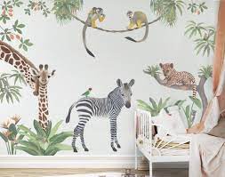 Safari Animals Fabric Wall Stickers