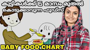 6 Months Baby Food Chart Baby Foods Malayalam Baby Starter Foods Malayalam My Life Tube