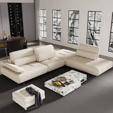 leather lounge deep seat sectional sofa